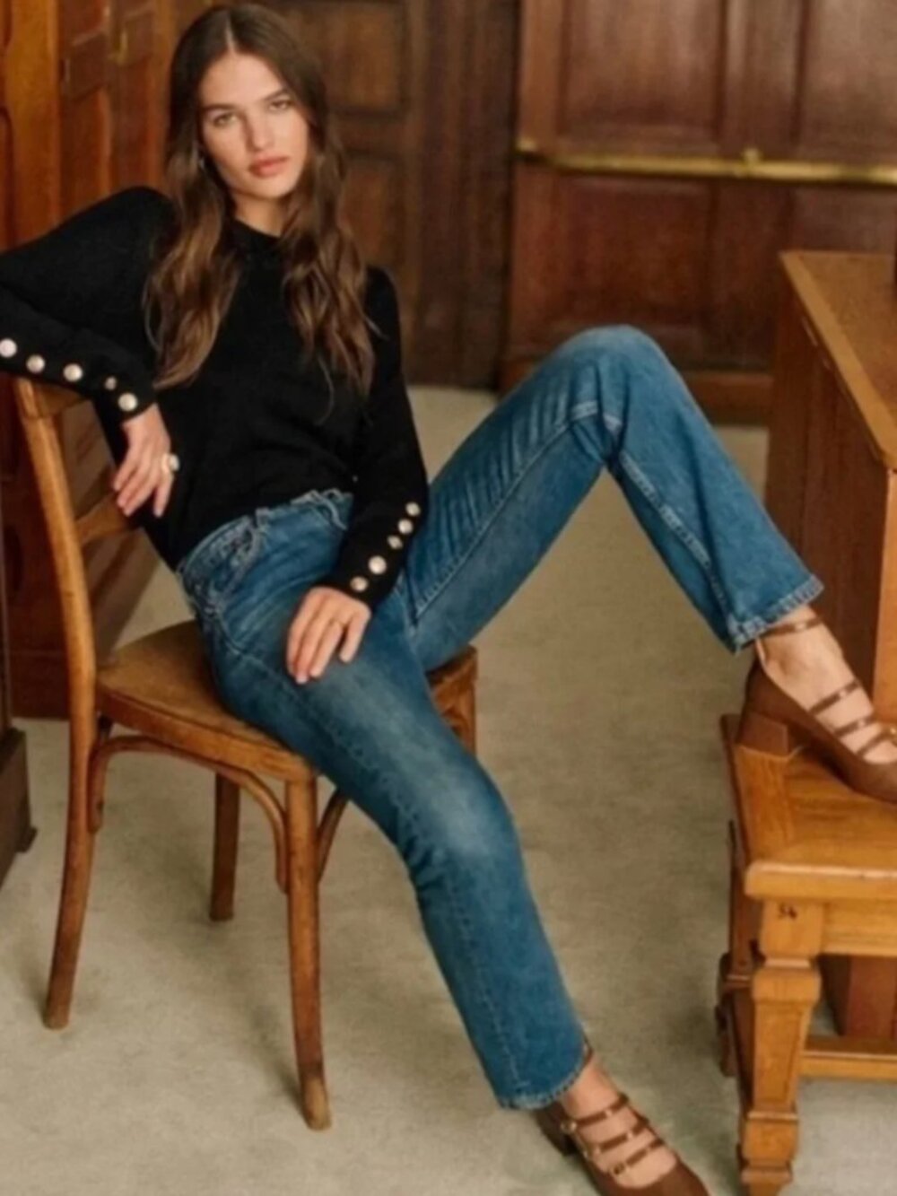 Sezane Paulo Jumper - Black - Size Small - Mint Condition! - Picture 12 of 12